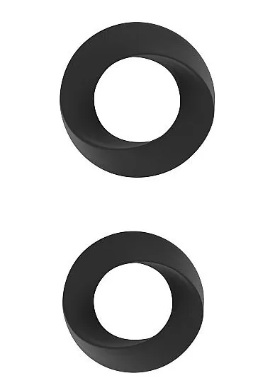 набор из двух эрекционных колец no.24 - cockring set - black в Краснодаре