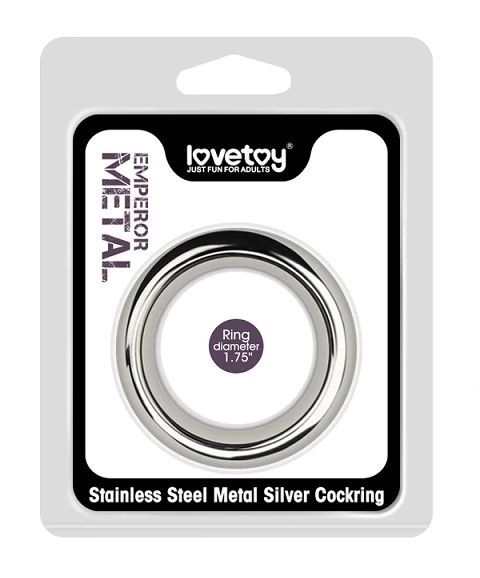 кольцо lovetoy metal silver cockring 4,5 см, металлическое в Краснодаре