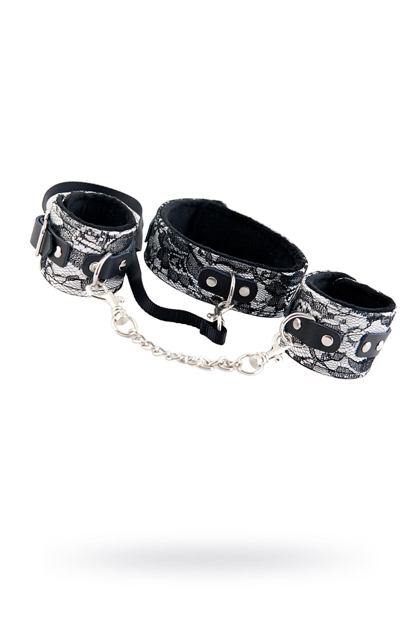 кружевной набор toyfa marcus (ошейник и наручники), серебряный в Краснодаре