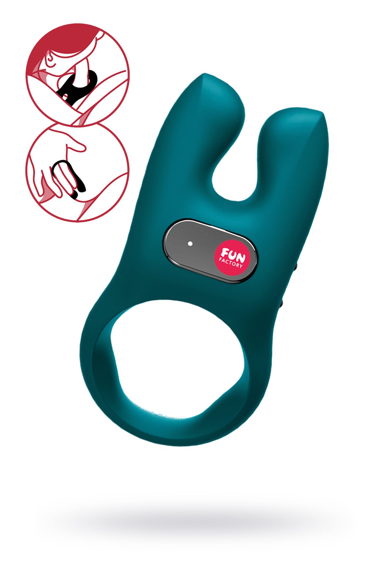 кольцо эрекционное fun factory nos с вибрацией, силикон, зелёное, 8 см в Краснодаре