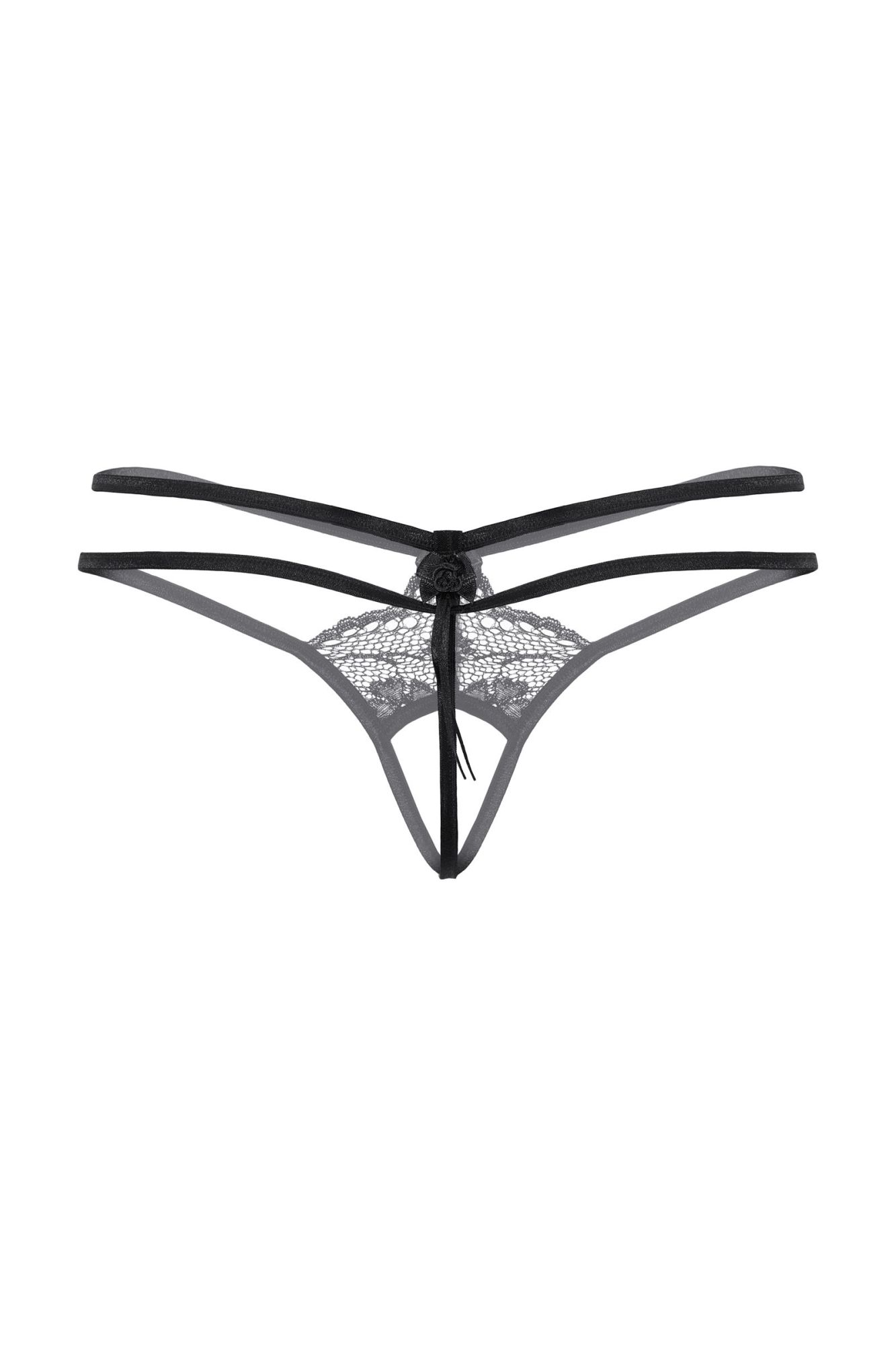 Эротическое стринги открытые с двойной резинкой softline collection, черный, s/l в Краснодаре
