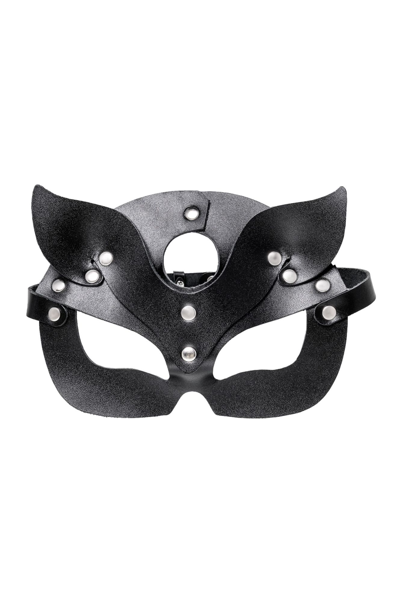 маска кошки pecado bdsm, рельефная, натуральная кожа, чёрная в Краснодаре