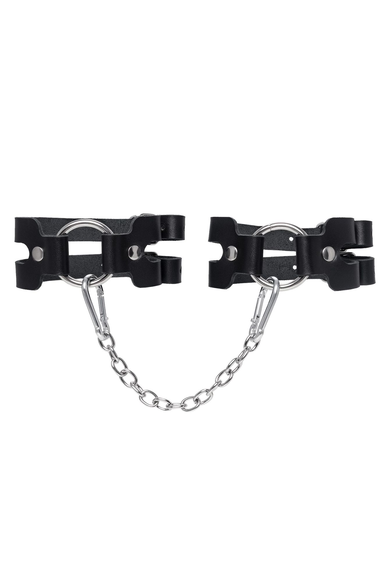 оковы pecado bdsm, из двух ремешков, натуральная кожа, чёрные в Краснодаре