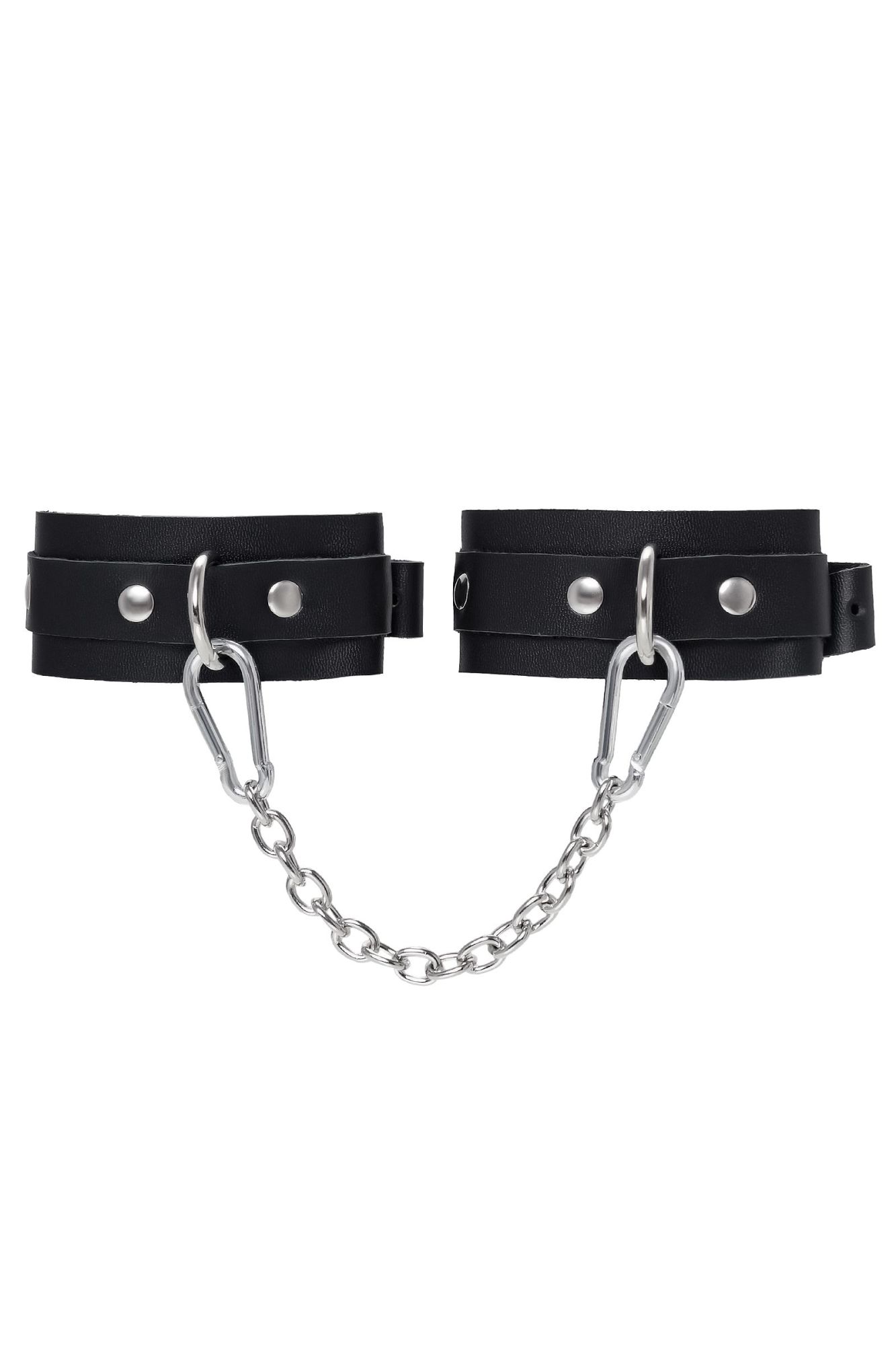 оковы мини pecado bdsm, со скруглёнными углами, натуральная кожа, чёрные в Краснодаре