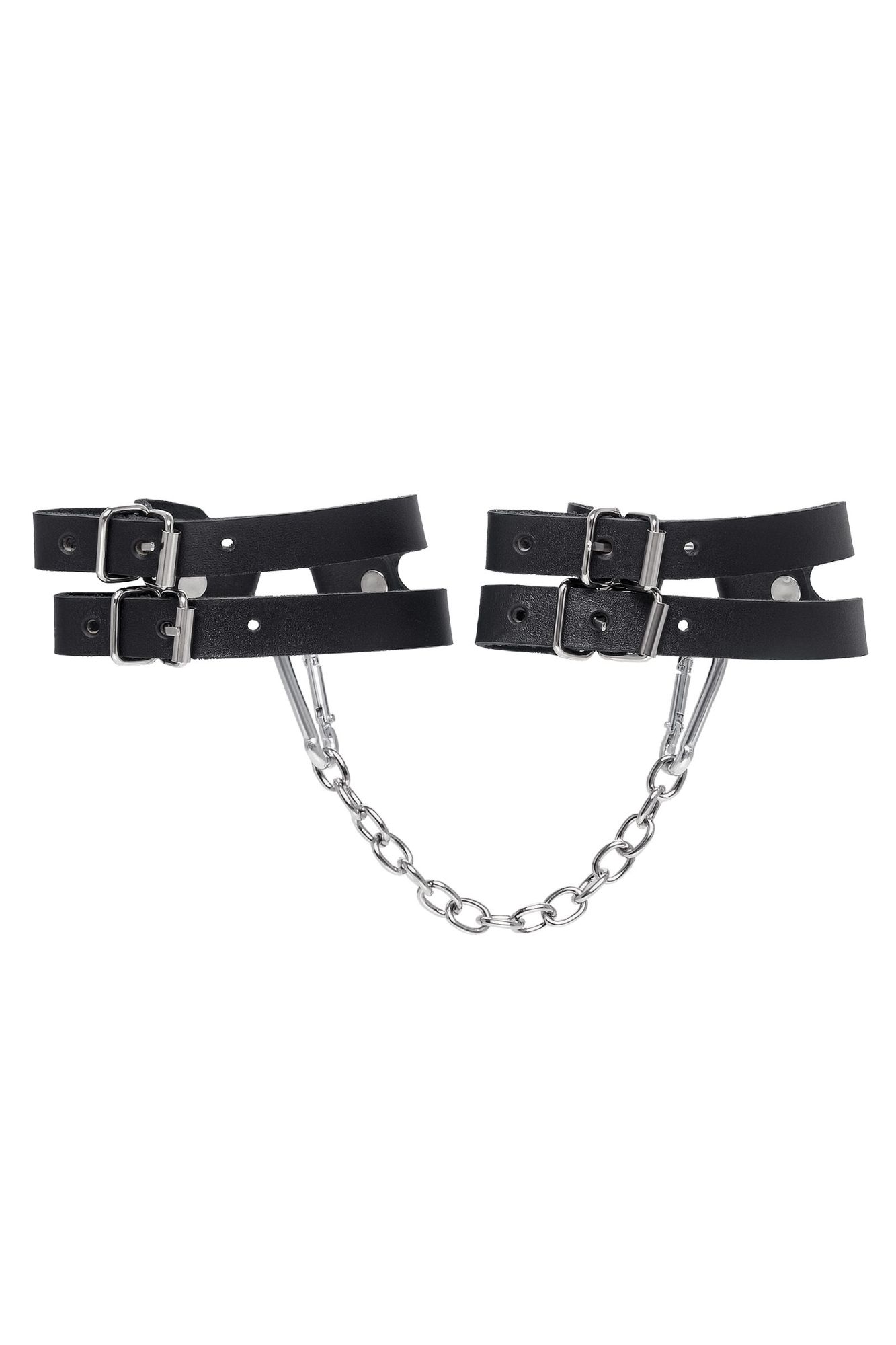 оковы pecado bdsm, из двух ремешков, натуральная кожа, чёрные в Краснодаре
