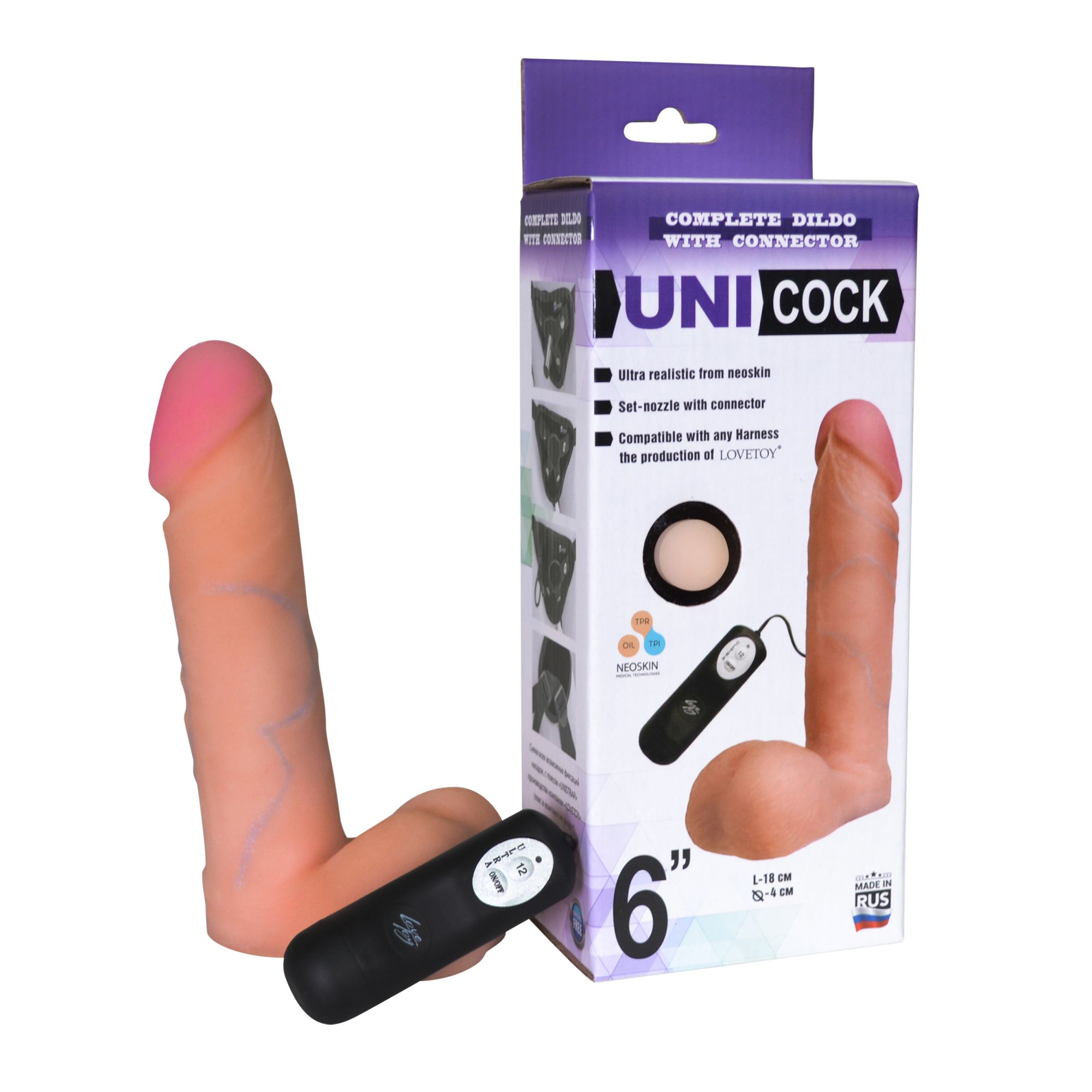 насадка на harness с вибрацией 12 режимов unicock 6"d  081413ru в Краснодаре