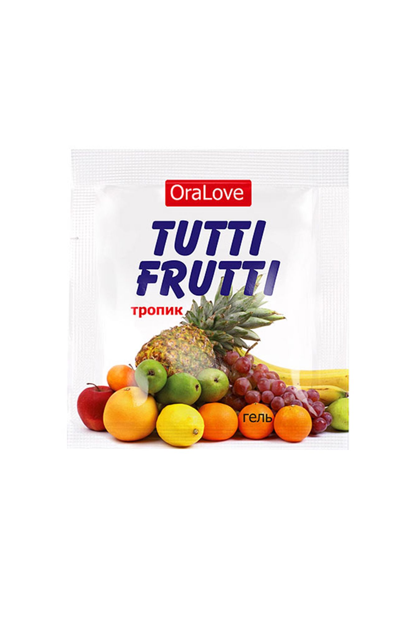 съедобная гель-смазка tutti-frutti для орального секса со вкусом экзотических фруктов ,4гр по 20 шт в Краснодаре