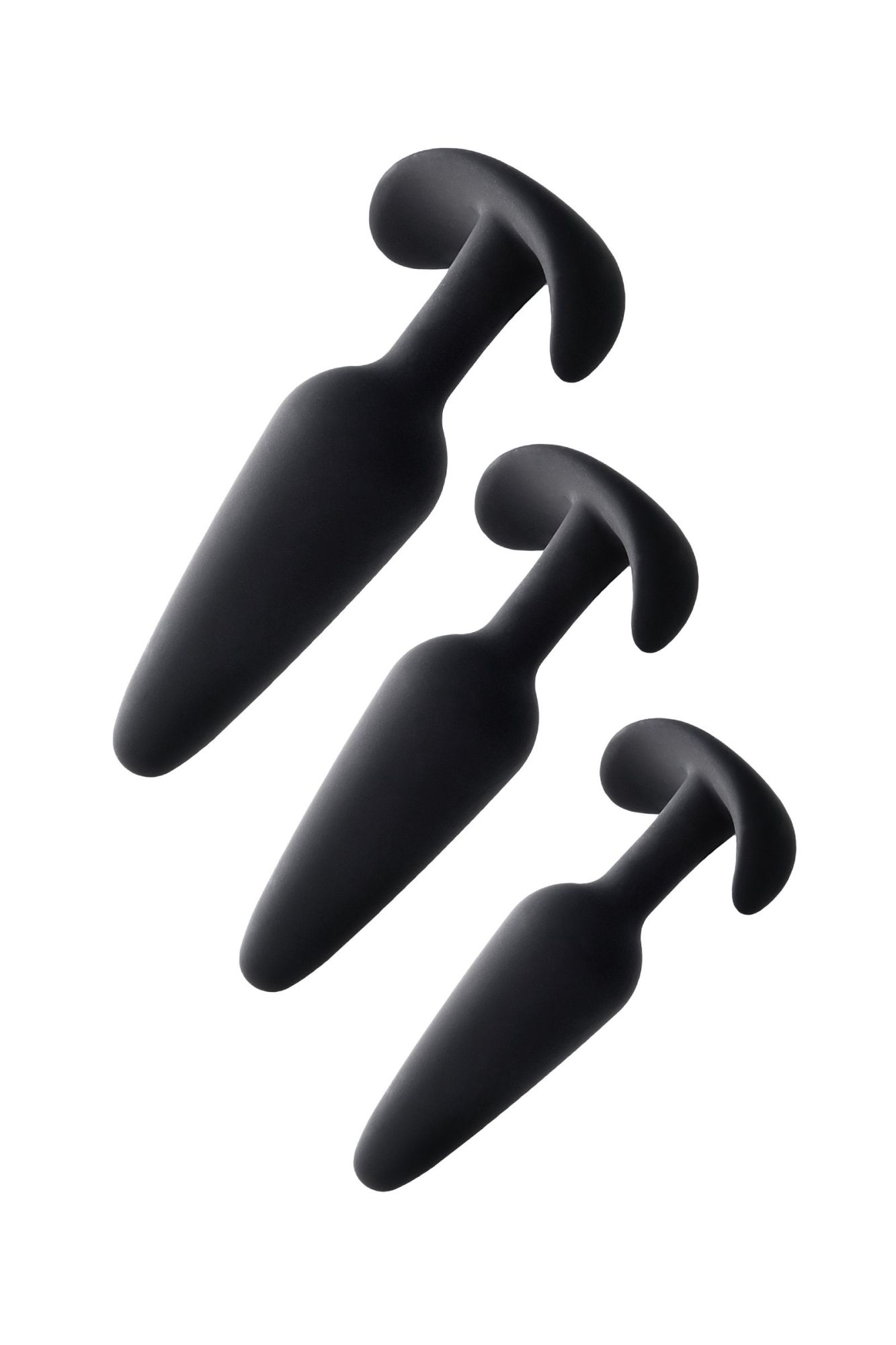 набор анальных втулок toyfa popo pleasure eridani, силикон, черный, 3 шт. в Краснодаре