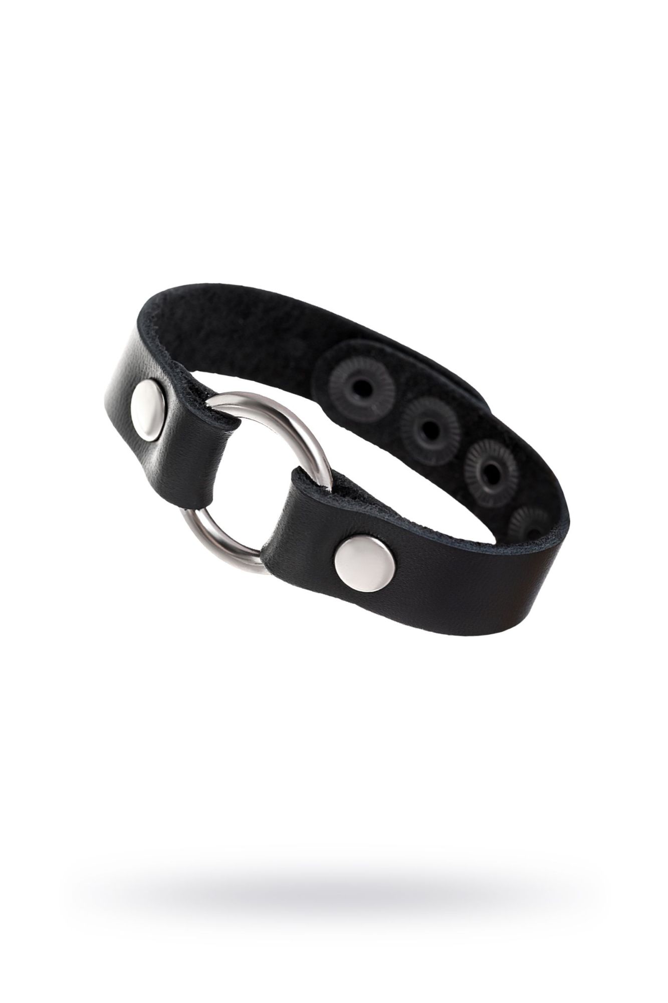 браслет штучки-дрючки с кольцом, кожанный, черный в Краснодаре