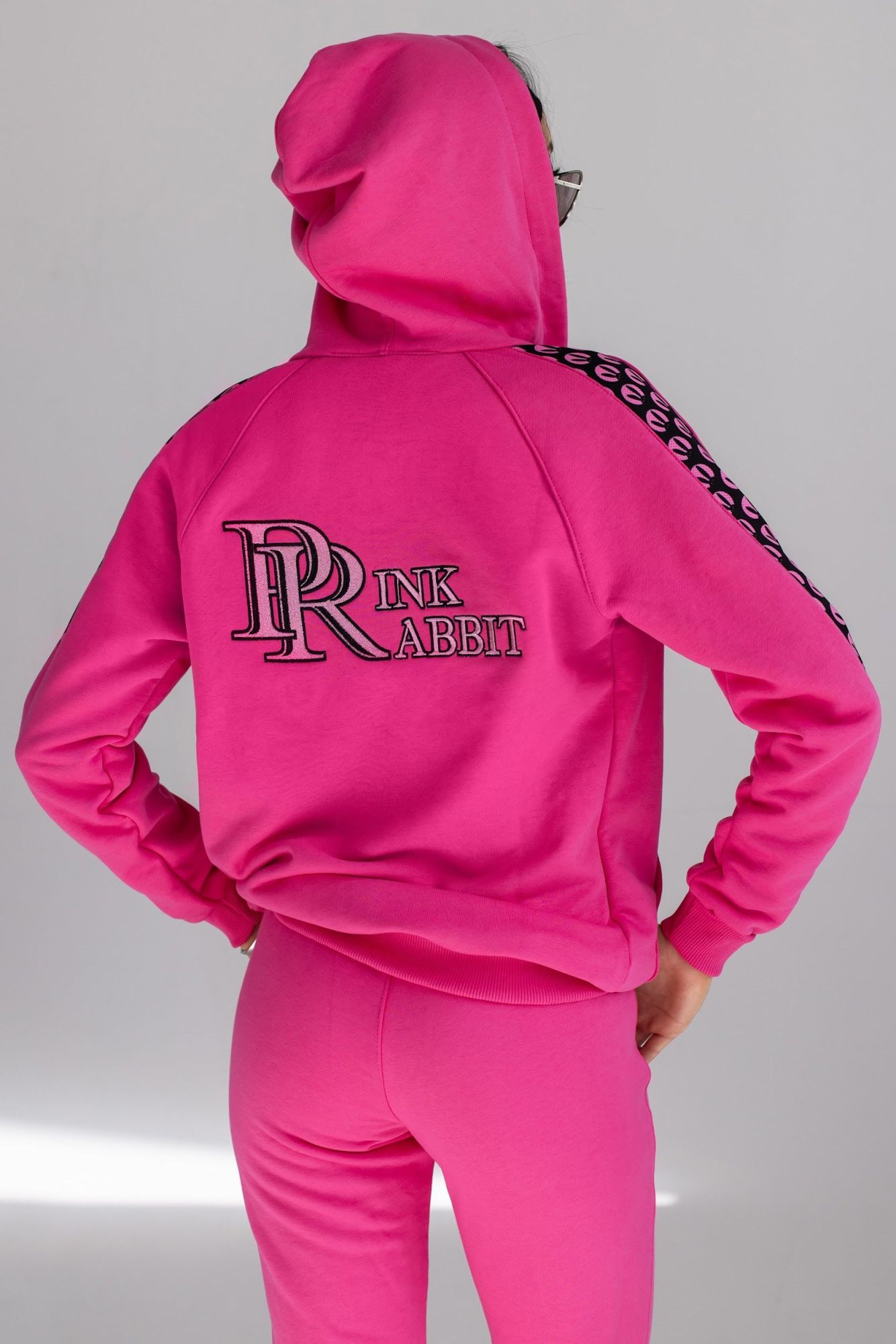 Костюм PinkRabbit из хлопкового футера, фуксия