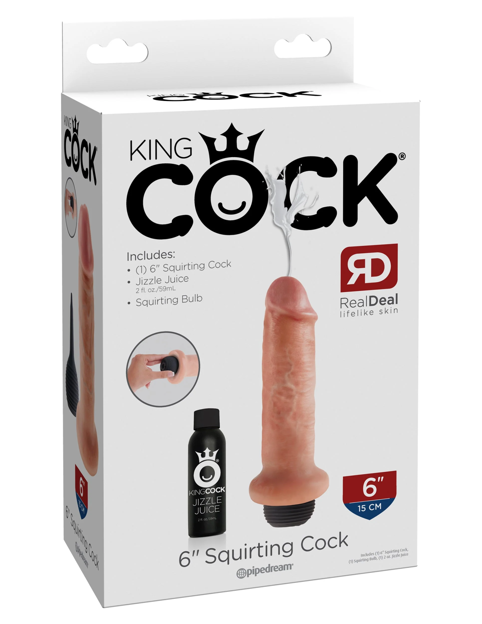 фаллоимитатор с имитацией семяизвержения  king cock 6" squirting pipedream 560621pd в Краснодаре