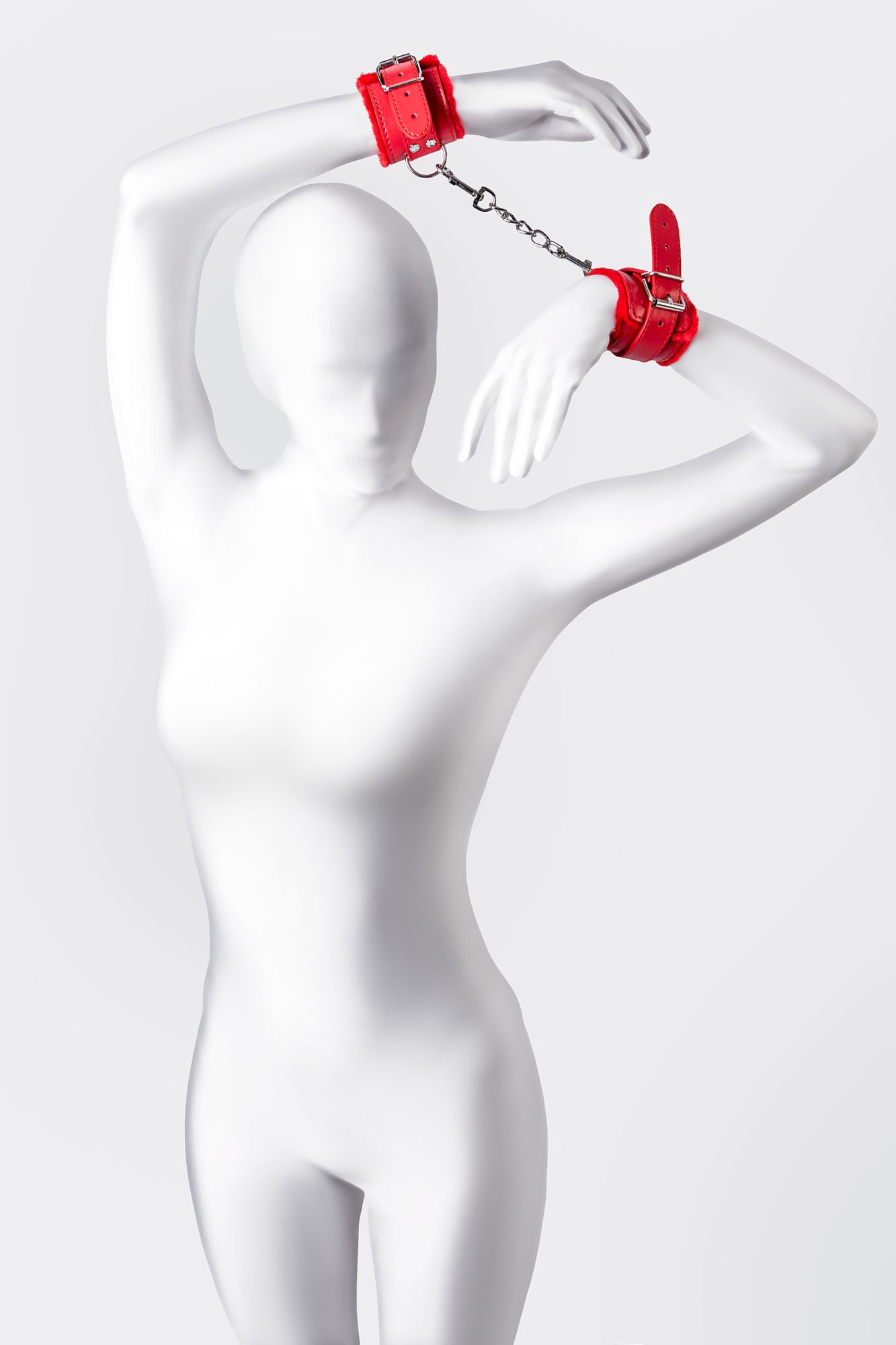 наручники anonymo #0105, pu кожа, красные, 27 см в Краснодаре