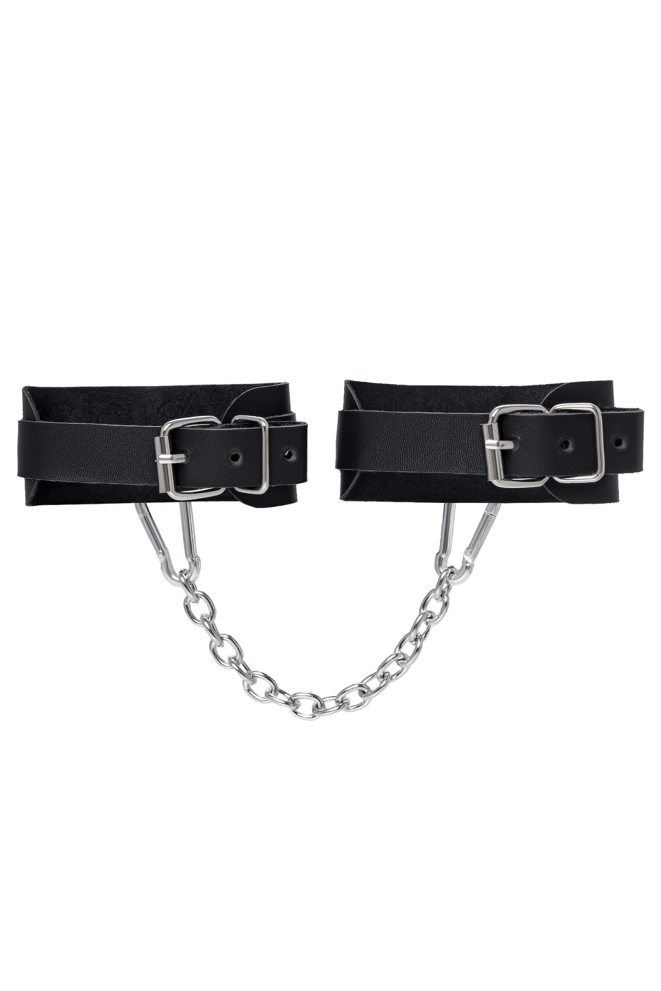 оковы мини pecado bdsm, со скруглёнными углами, натуральная кожа, чёрные в Краснодаре