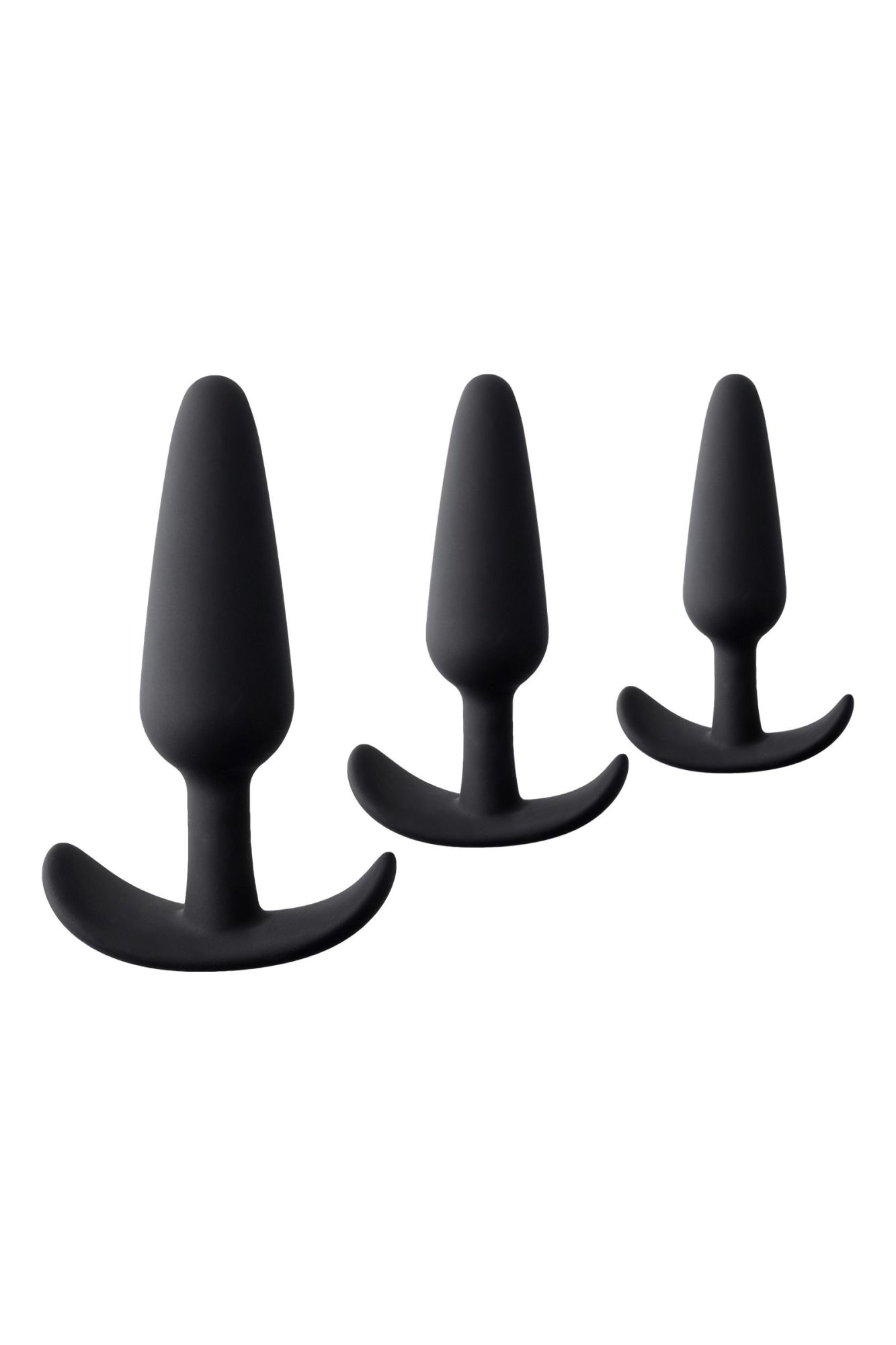 набор анальных втулок toyfa popo pleasure eridani, силикон, черный, 3 шт. в Краснодаре