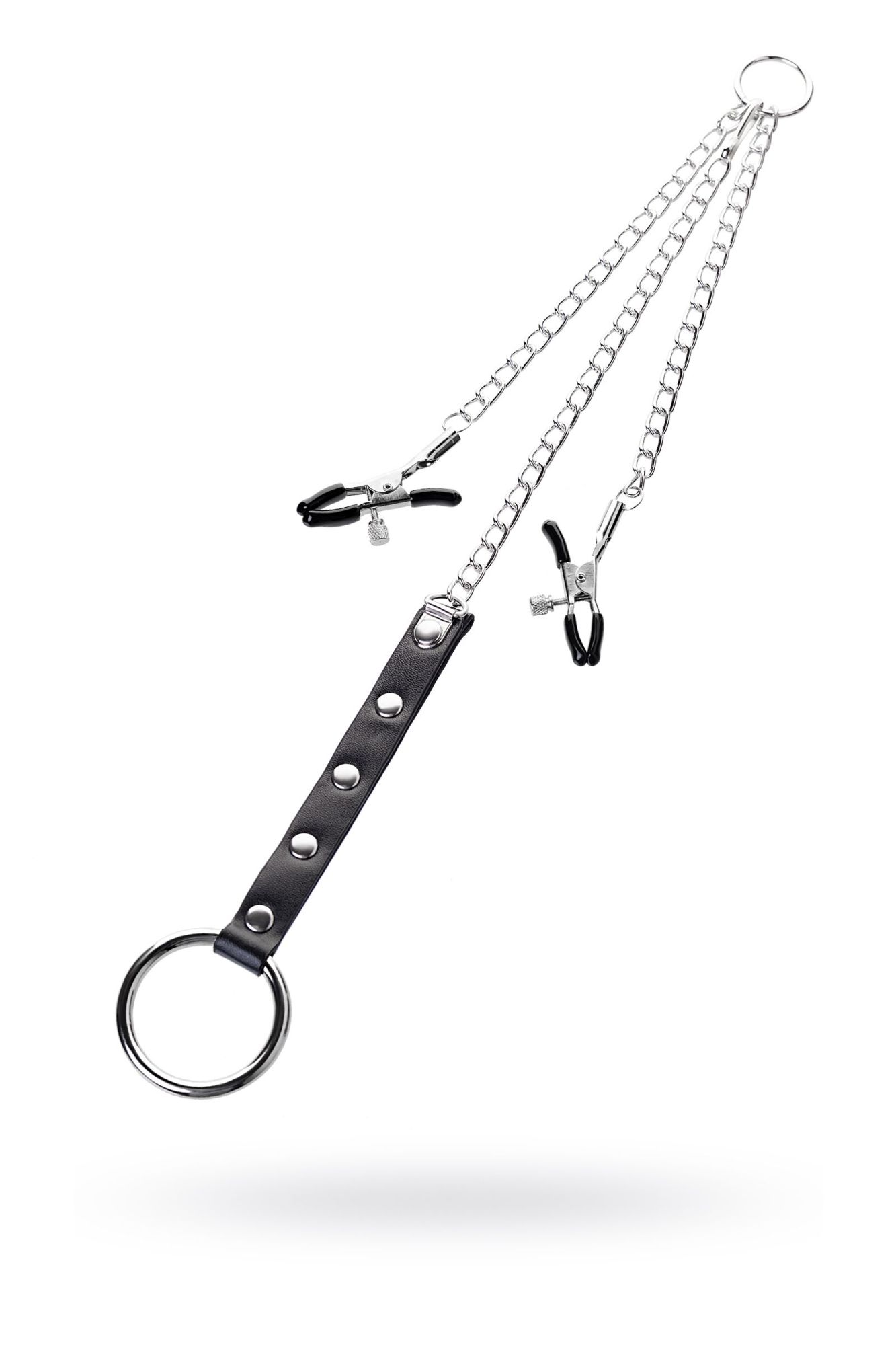 зажимы для сосков toyfa metal с кольцом для пениса, серебряные, 60 см в Краснодаре