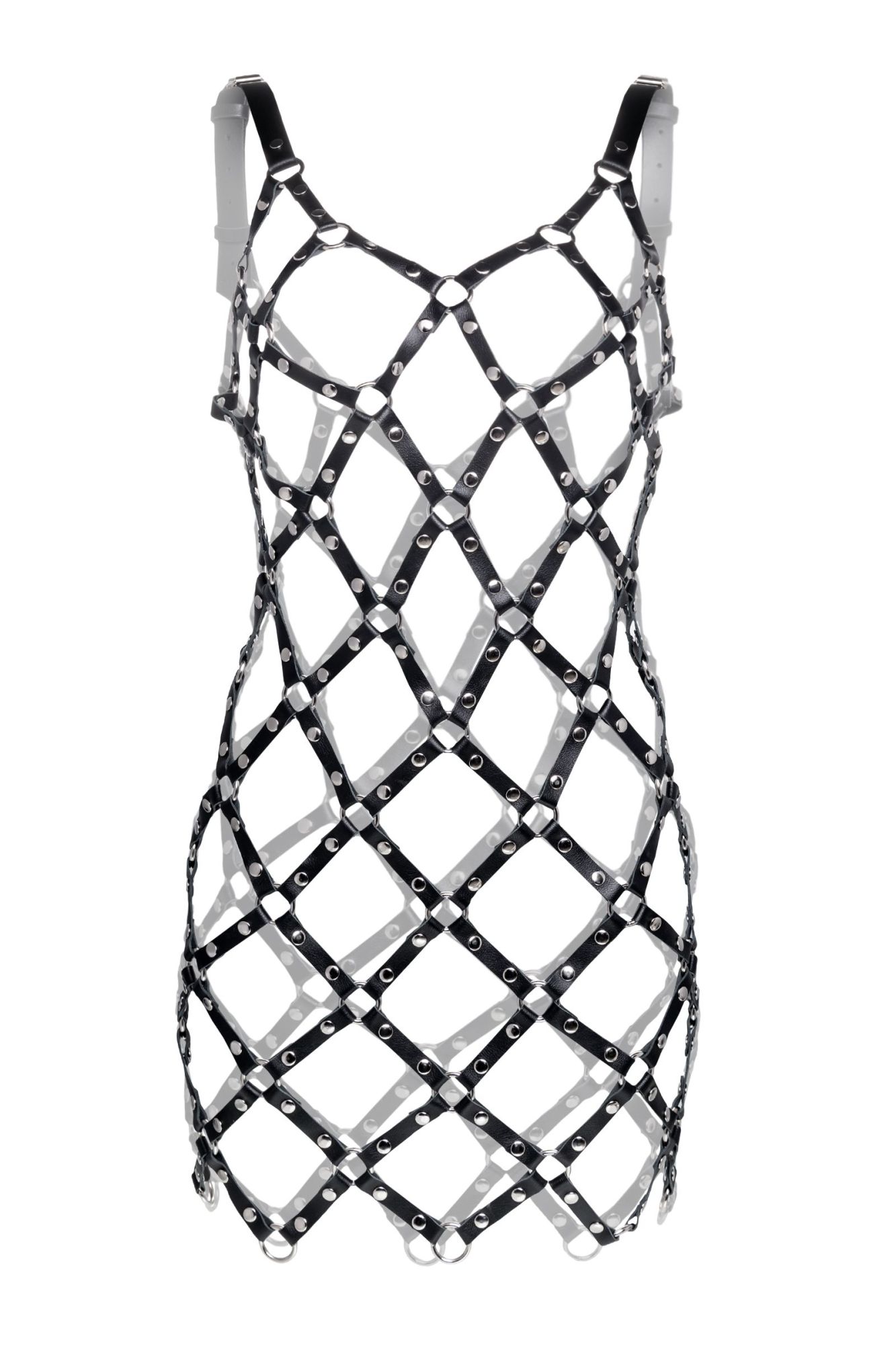 Эротическое портупея-платье pecado bdsm, из мягкой кожи, натуральная кожа, черный в Краснодаре