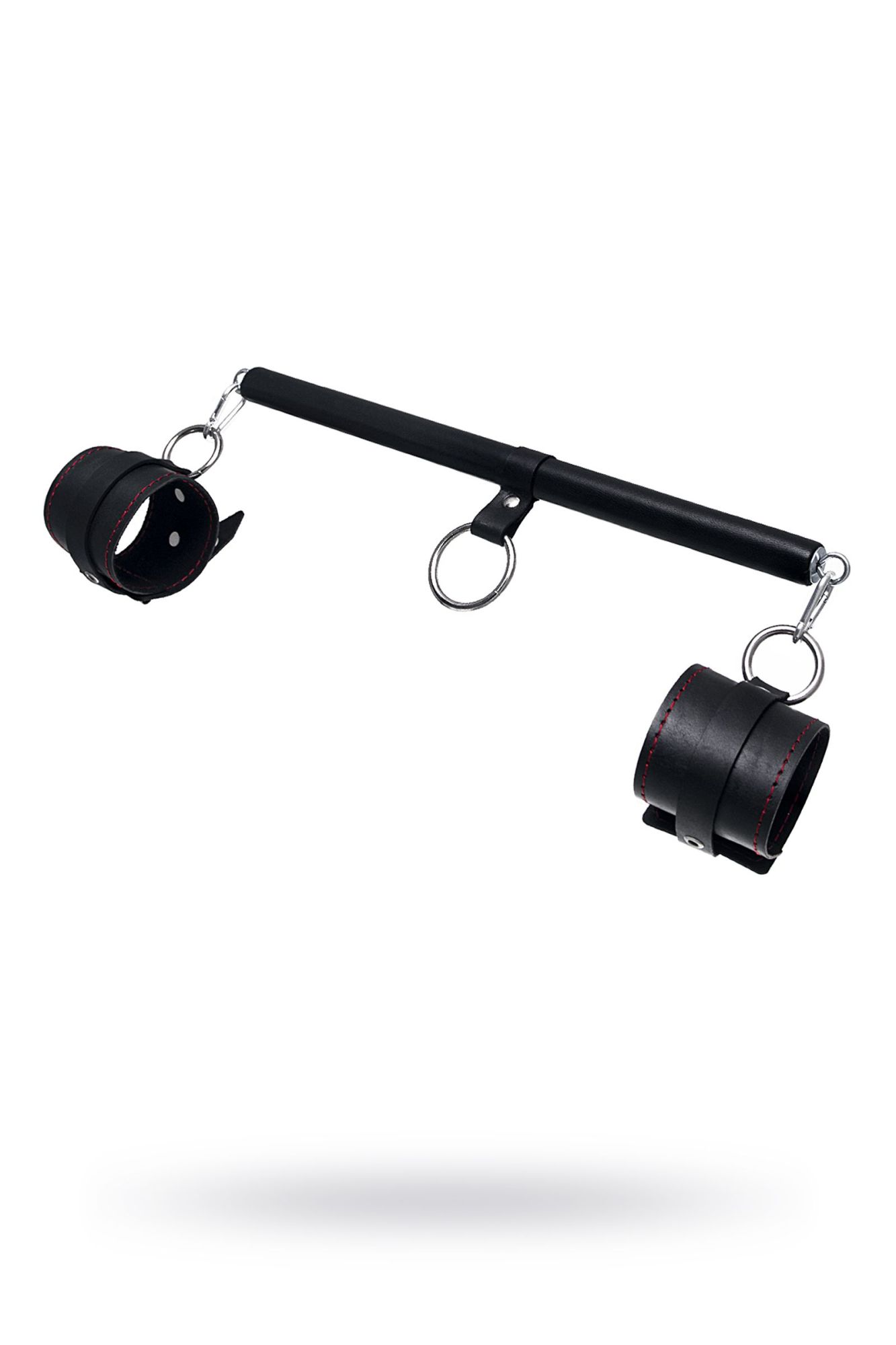 бондажный набор pecado bdsm, 3 точки фиксации, распорка, наручники, натуральная кожа, черный в Краснодаре