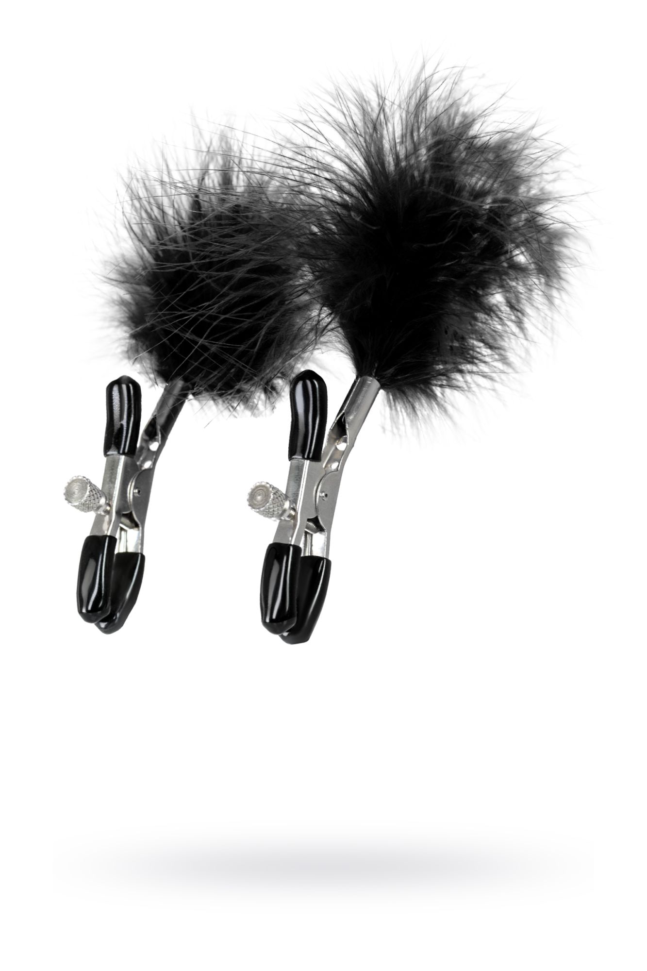 зажимы для сосков theatre by toyfa, металл с пухом, черные в Краснодаре