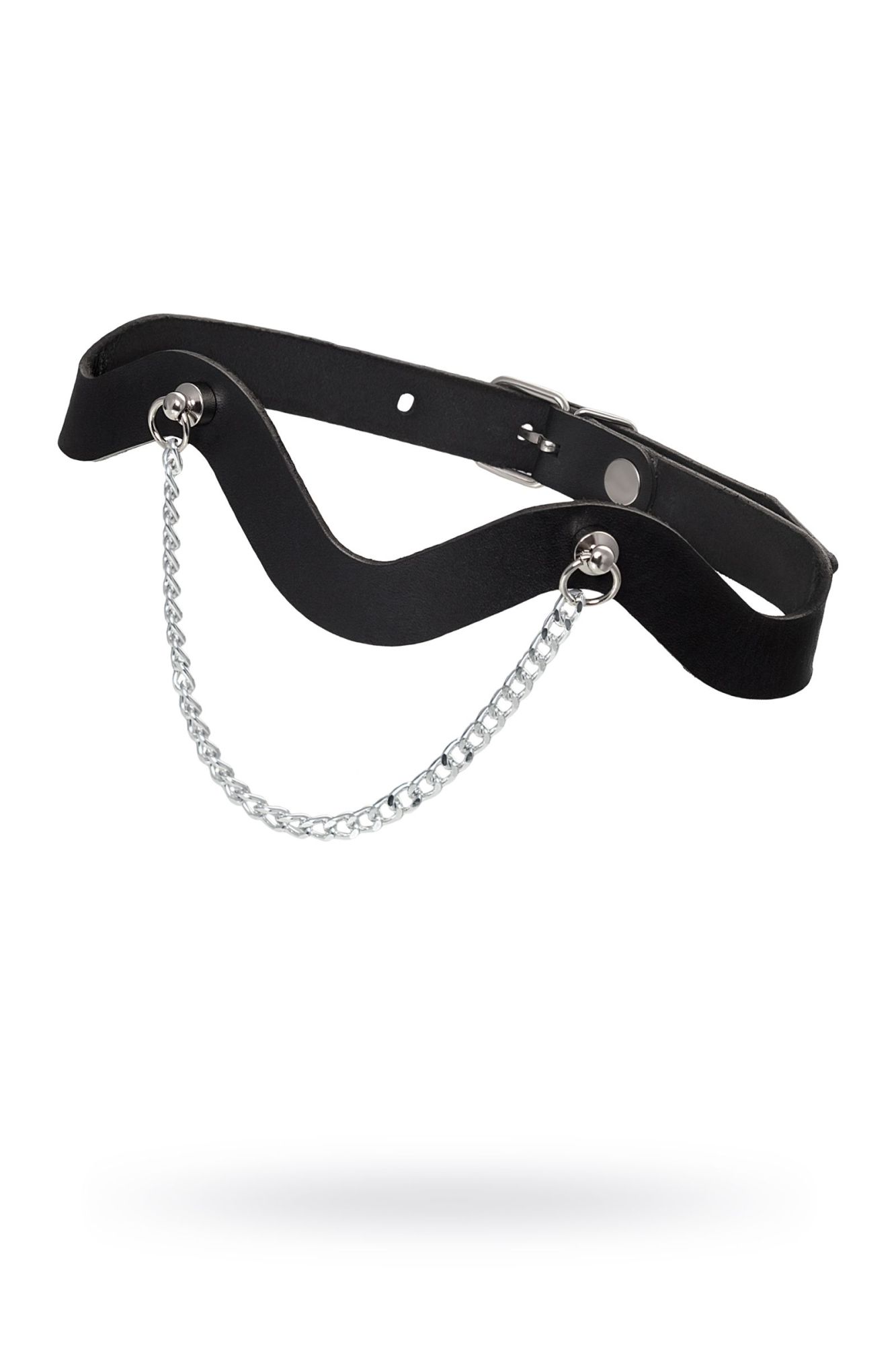 чокер-волна pecado bdsm, с цепочкой, натуральная кожа, черный в Краснодаре