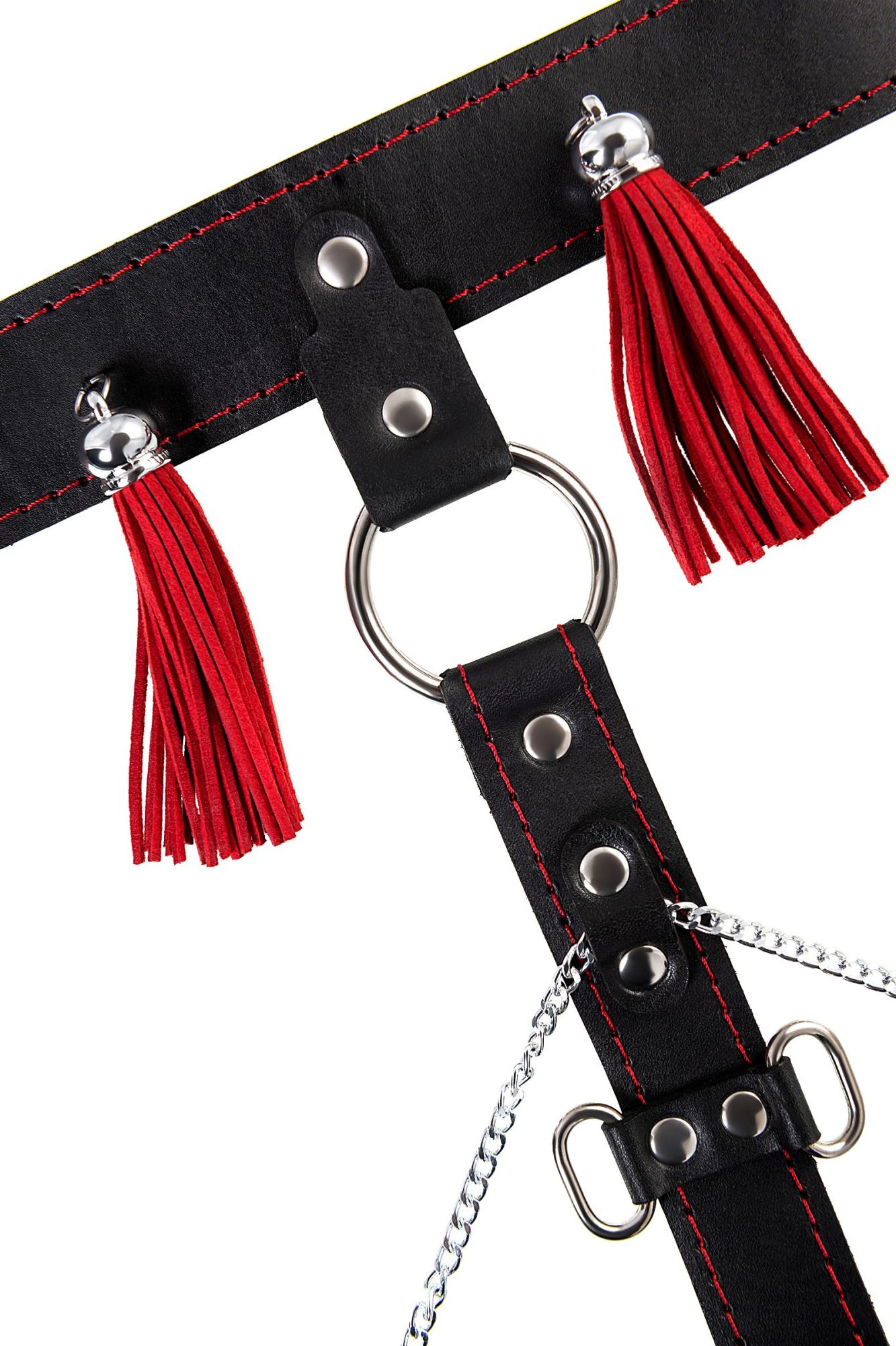 сбруя для фиксации шеи и рук pecado bdsm, с зажимами для сосков, натуральная кожа, черная в Краснодаре