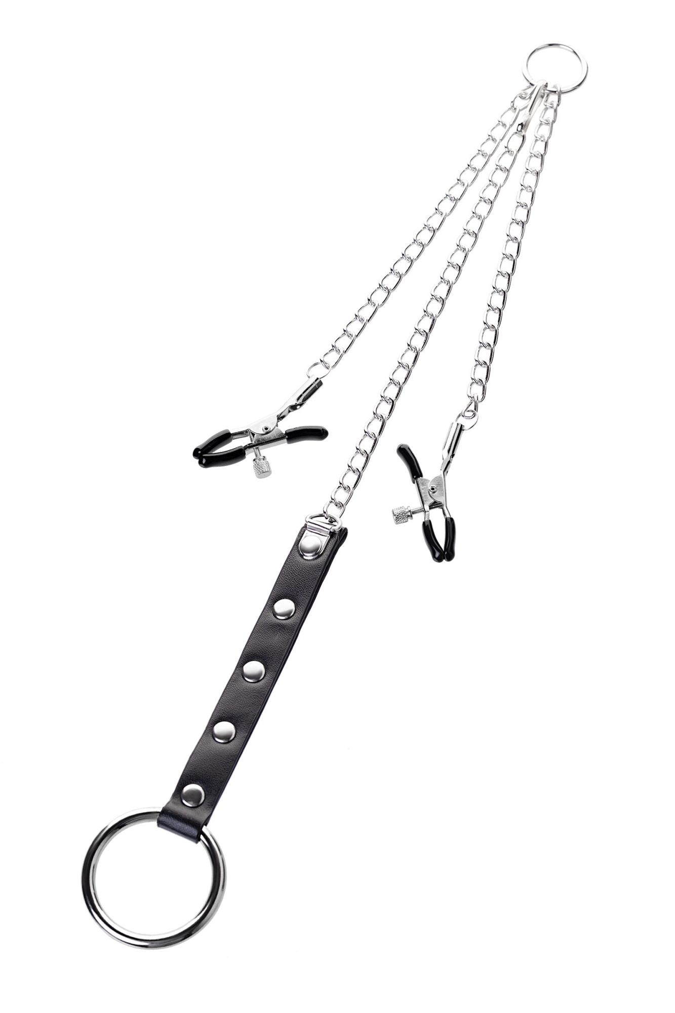 зажимы для сосков toyfa metal с кольцом для пениса, серебряные, 60 см в Краснодаре