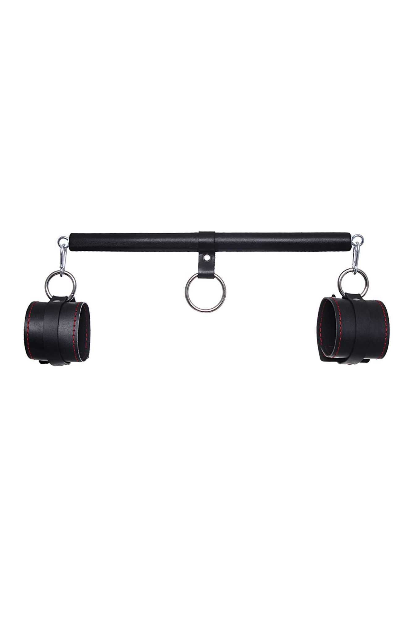 бондажный набор pecado bdsm, 3 точки фиксации, распорка, наручники, натуральная кожа, черный в Краснодаре