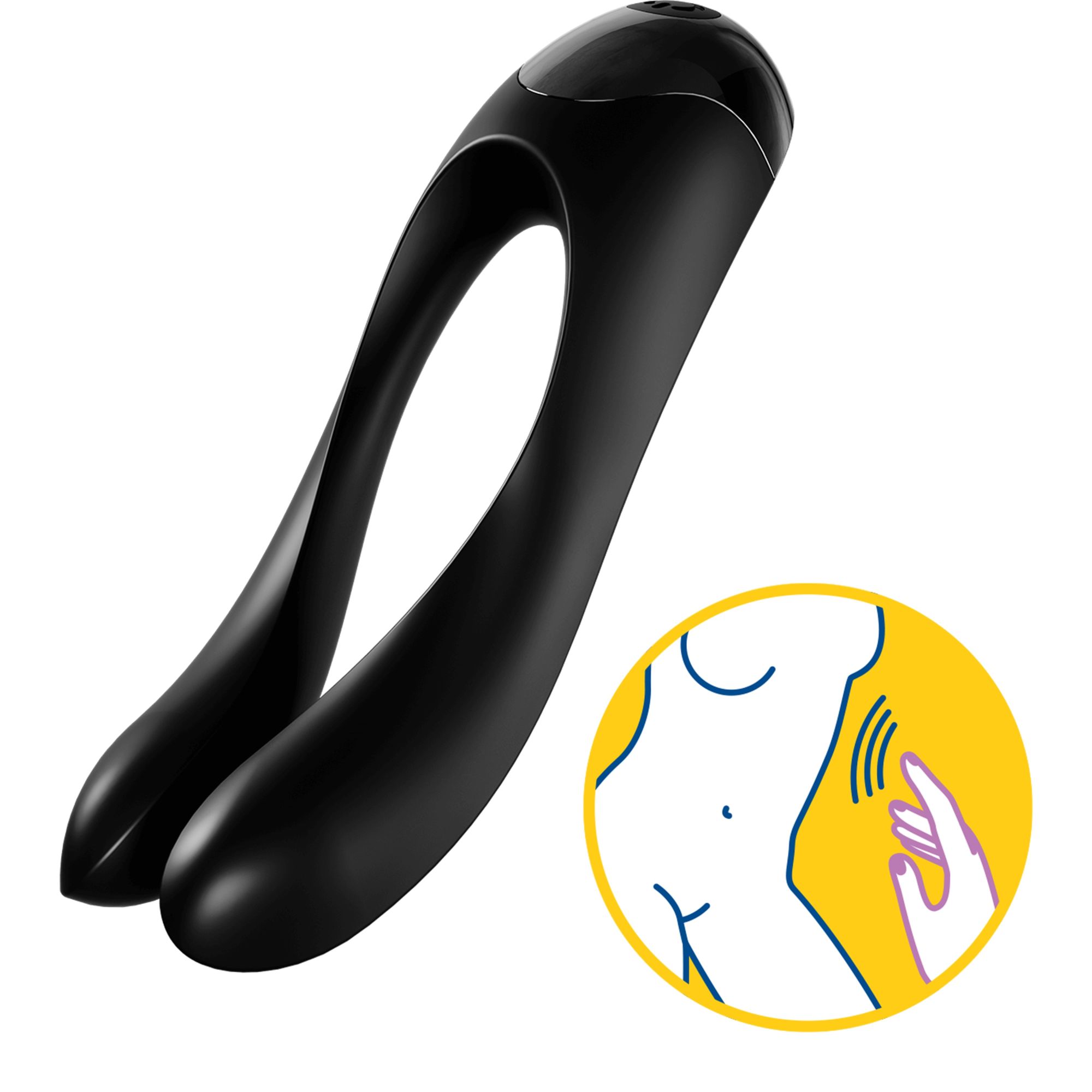 универсальный пальчиковый вибратор satisfyer candy cane black 004136sa в Краснодаре