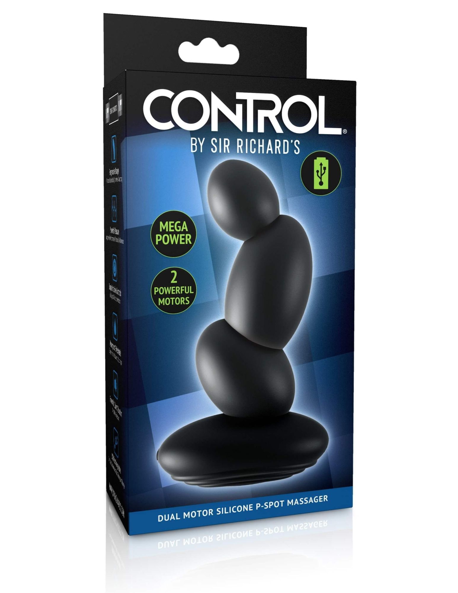 анальный массажер control by sir richards dual motor silicone pspot massager, чёрный в Краснодаре